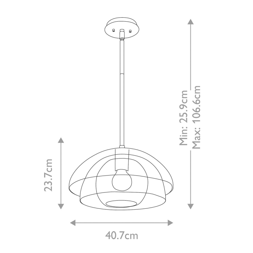 Quintiesse - piekaramais lustrs uz stieņa LOTUS 1xE27/60W/230V Ø 40,7 cm zelta krāsā