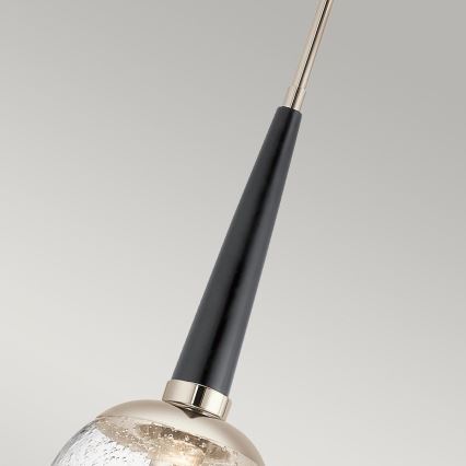 Quintiesse - Lustra ar stieni MARILYN 1xE27/60W/230V Ø 19,5 cm spīdīgs hroms/melns