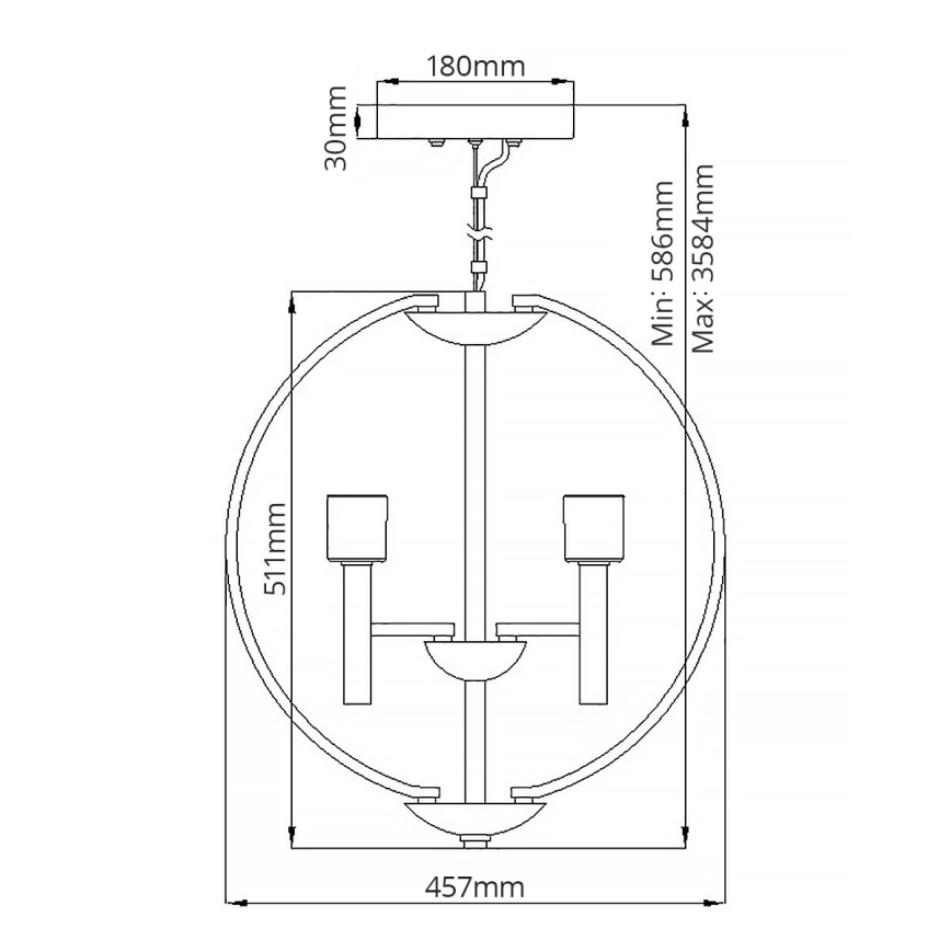 Quintiesse - LED lustra uz troses MONDO 3xG9/3W/230V Ø 45,7 cm spīdīgs hroma apdare