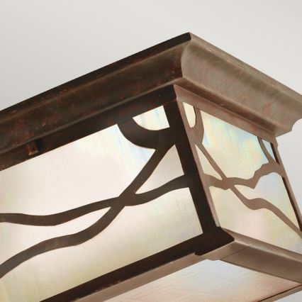 Quintiesse - Āra griestu gaismeklis MORRIS 2xE27/60W/230V IP44 bronzas krāsā