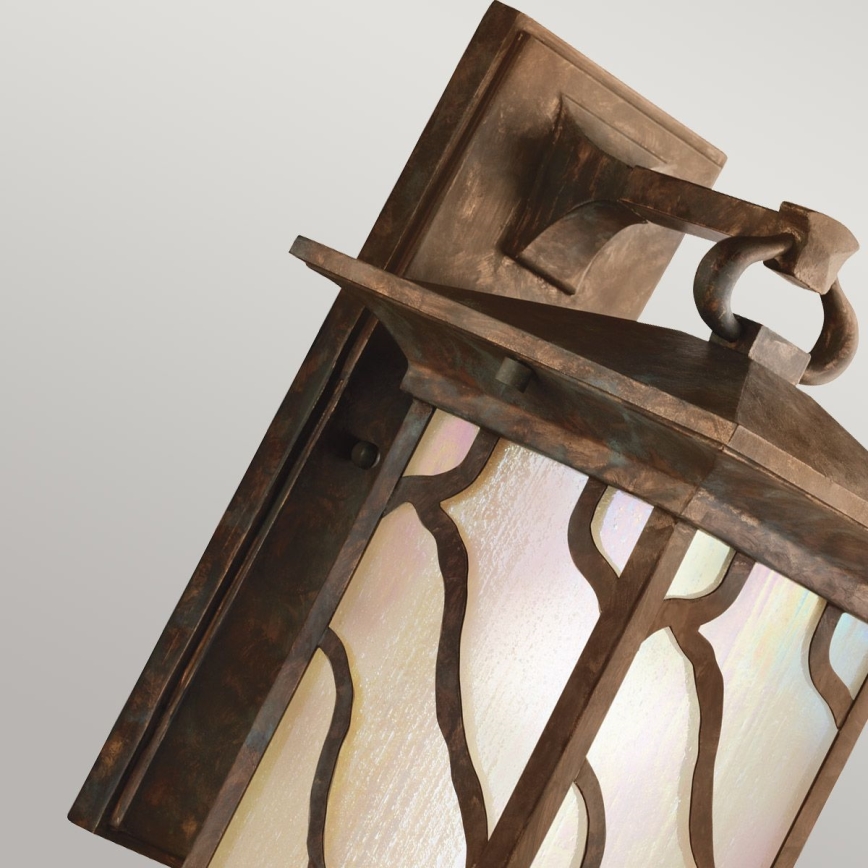 Quintiesse - Āra sienas lampa MORRIS L 1xE27/60W/230V IP44 bronzas krāsā