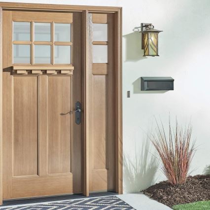 Quintiesse - Āra sienas lampa MORRIS L 1xE27/60W/230V IP44 bronzas krāsā