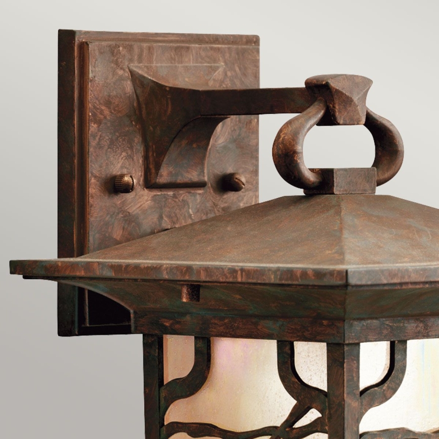 Quintiesse - Āra sienas lampa MORRIS M 1xE27/60W/230V IP44 bronzas krāsā