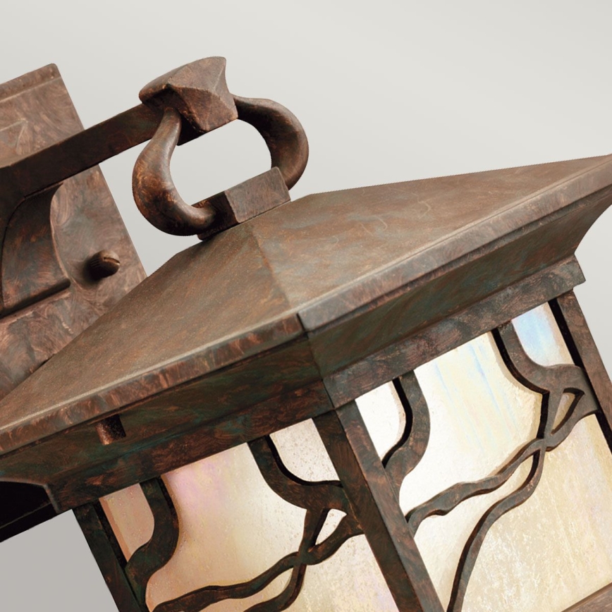 Quintiesse - Āra sienas lampa MORRIS M 1xE27/60W/230V IP44 bronzas krāsā