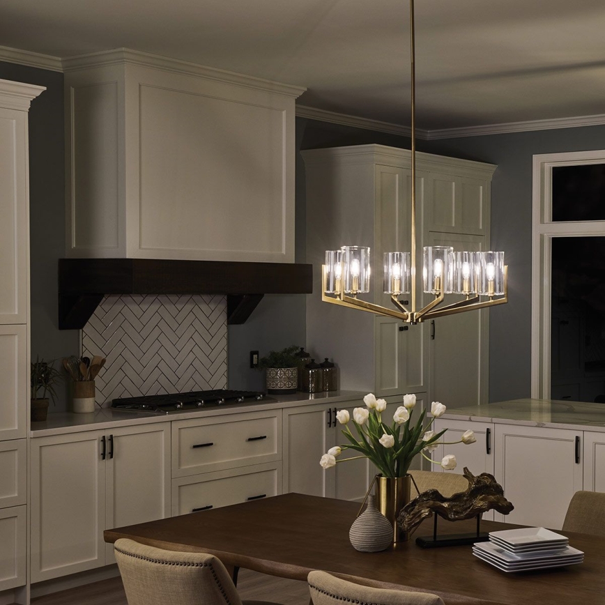 Quintiesse - Lustra ar stieni NYE 6xE14/40W/230V Ø 71,1 cm zelta krāsā