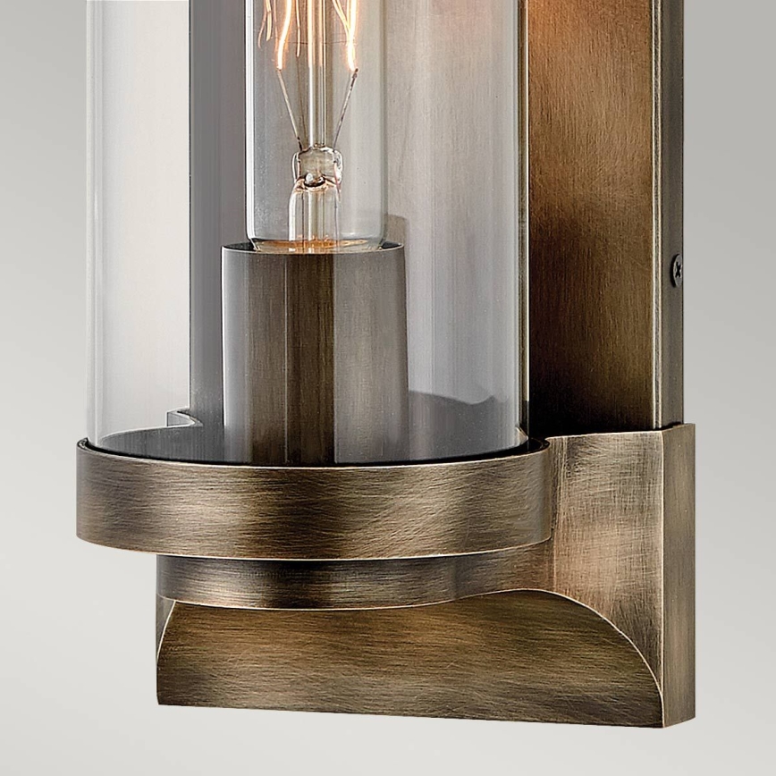 Quintiesse - āra sienas gaismeklis PEARSON M 1xE27/60W/230V IP44, bronzas krāsa