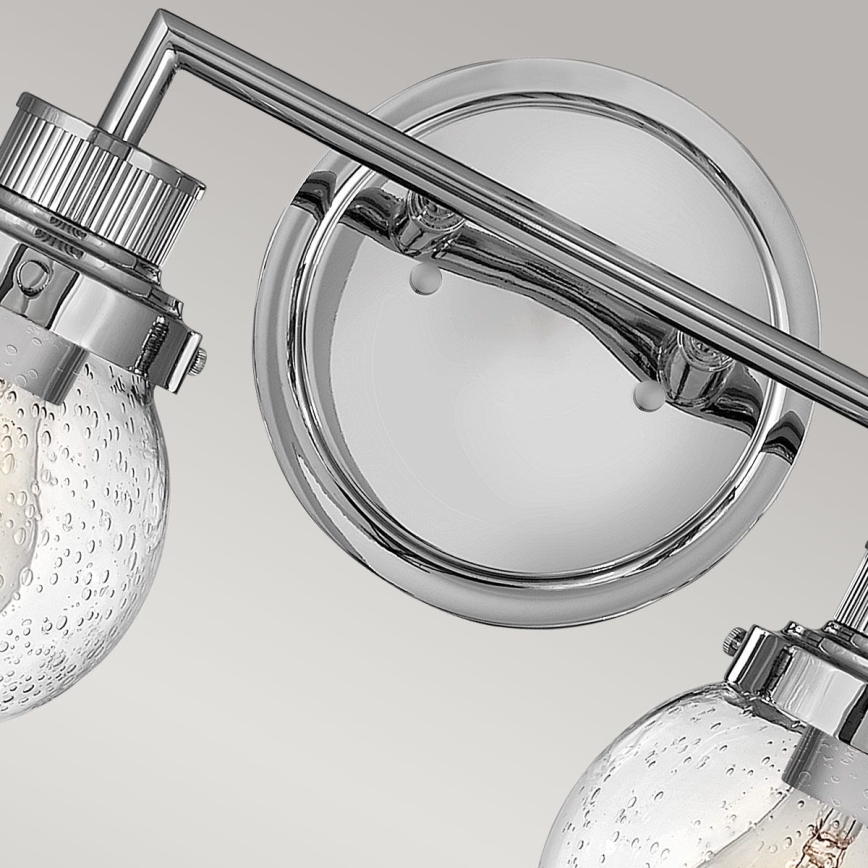 Quintiesse - Vannas istabas sienas gaismeklis POPPY 2xE27/60W/230V IP44 spīdīgs hroms