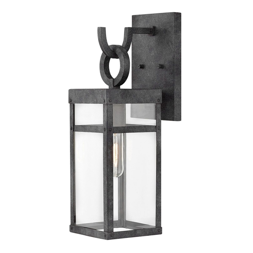Quintiesse - Āra sienas gaismeklis PORTER M 1xE27/60W/230V IP44 melna