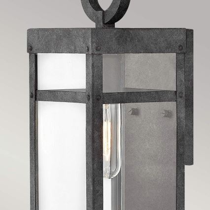 Quintiesse - Āra sienas gaismeklis PORTER M 1xE27/60W/230V IP44 melns