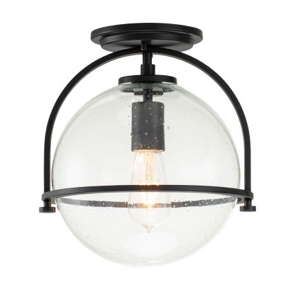Quintiesse - Griestu lampa SOMERSET 1xE27/60W/230V Ø 28,2 cm melna