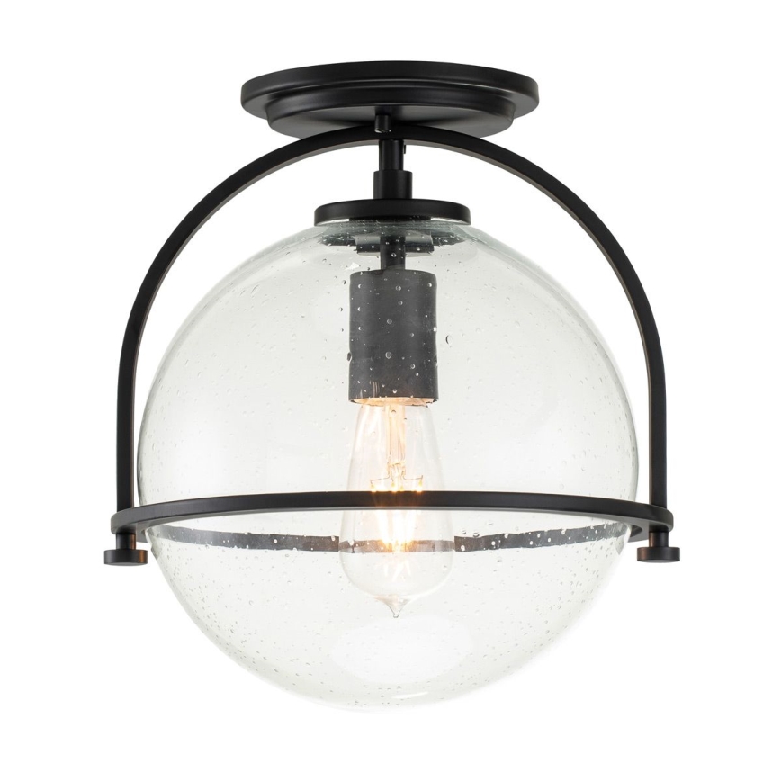 Quintiesse - Griestu lampa SOMERSET 1xE27/60W/230V Ø 28,2 cm melna