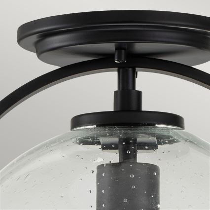 Quintiesse - Griestu lampa SOMERSET 1xE27/60W/230V Ø 28,2 cm melna