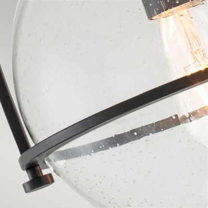 Quintiesse - Griestu lampa SOMERSET 1xE27/60W/230V Ø 28,2 cm melna