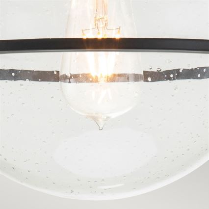 Quintiesse - Griestu lampa SOMERSET 1xE27/60W/230V Ø 28,2 cm melna