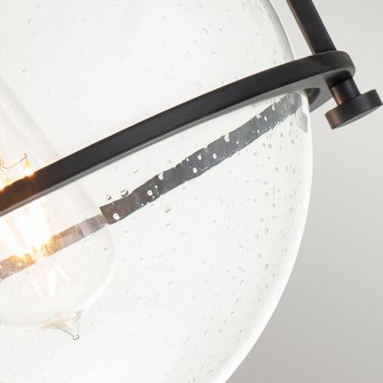Quintiesse - Griestu lampa SOMERSET 1xE27/60W/230V Ø 28,2 cm melna
