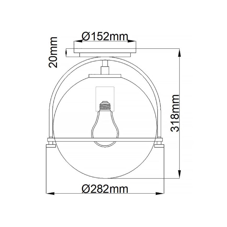 Quintiesse - Griestu lampa SOMERSET 1xE27/60W/230V Ø 28,2 cm matēts hroms