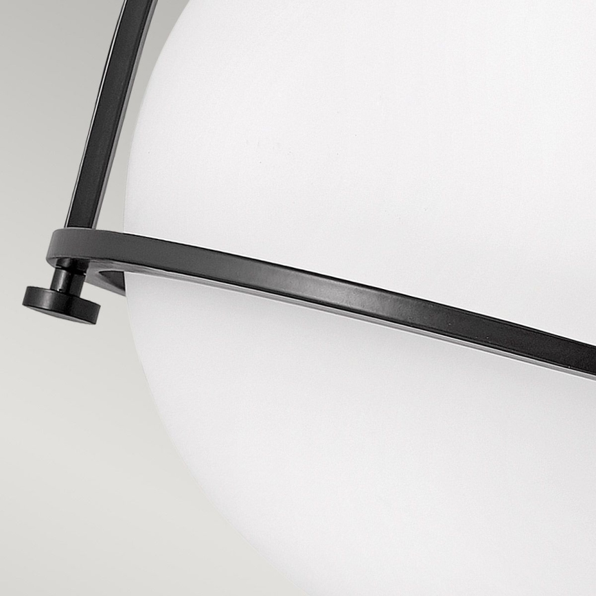 Quintiesse - Griestu gaismeklis SOMERSET 1xE27/60W/230V Ø 28,2 cm melns