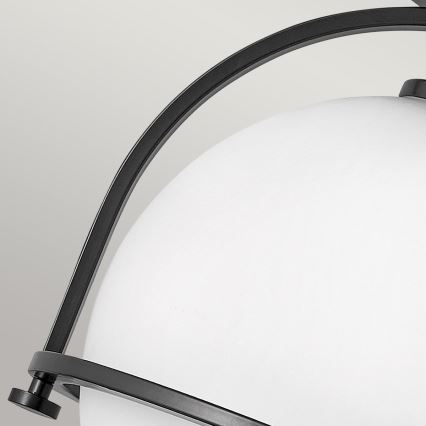 Quintiesse - Griestu gaismeklis SOMERSET 1xE27/60W/230V Ø 28,2 cm melns