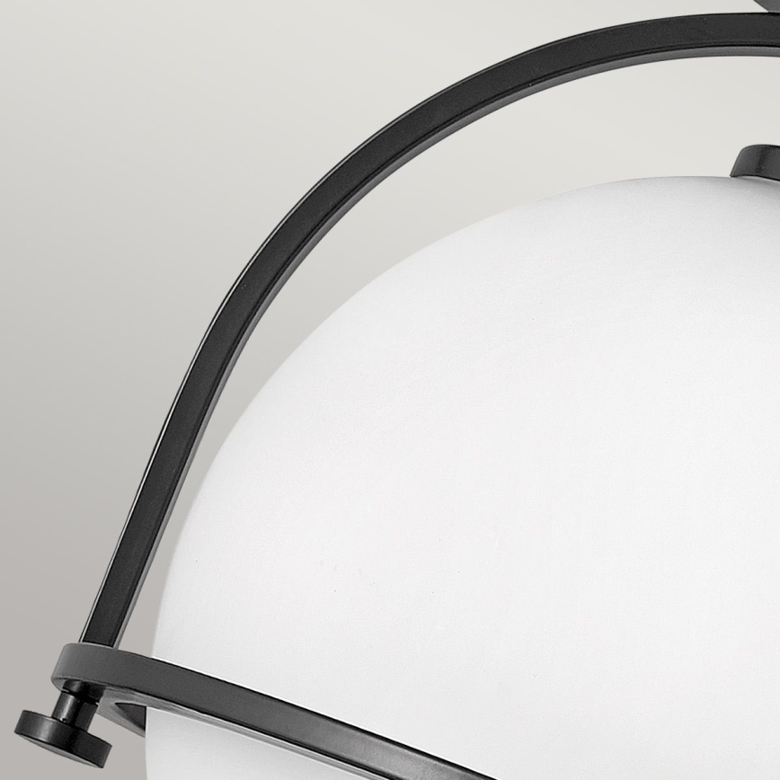 Quintiesse - Griestu gaismeklis SOMERSET 1xE27/60W/230V Ø 28,2 cm melns