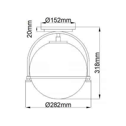 Quintiesse - Griestu gaismeklis SOMERSET 1xE27/60W/230V Ø 28,2 cm melns