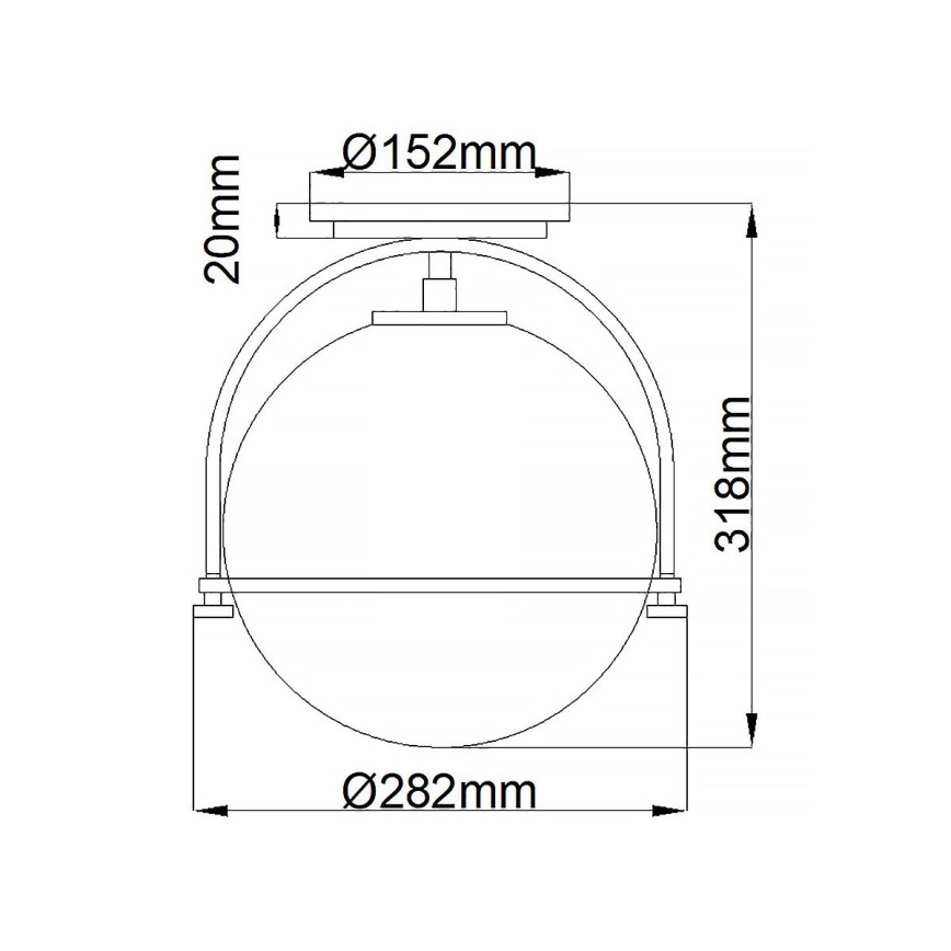 Quintiesse - Griestu lampa SOMERSET 1xE27/60W/230V Ø 28,2 cm matēts hroms