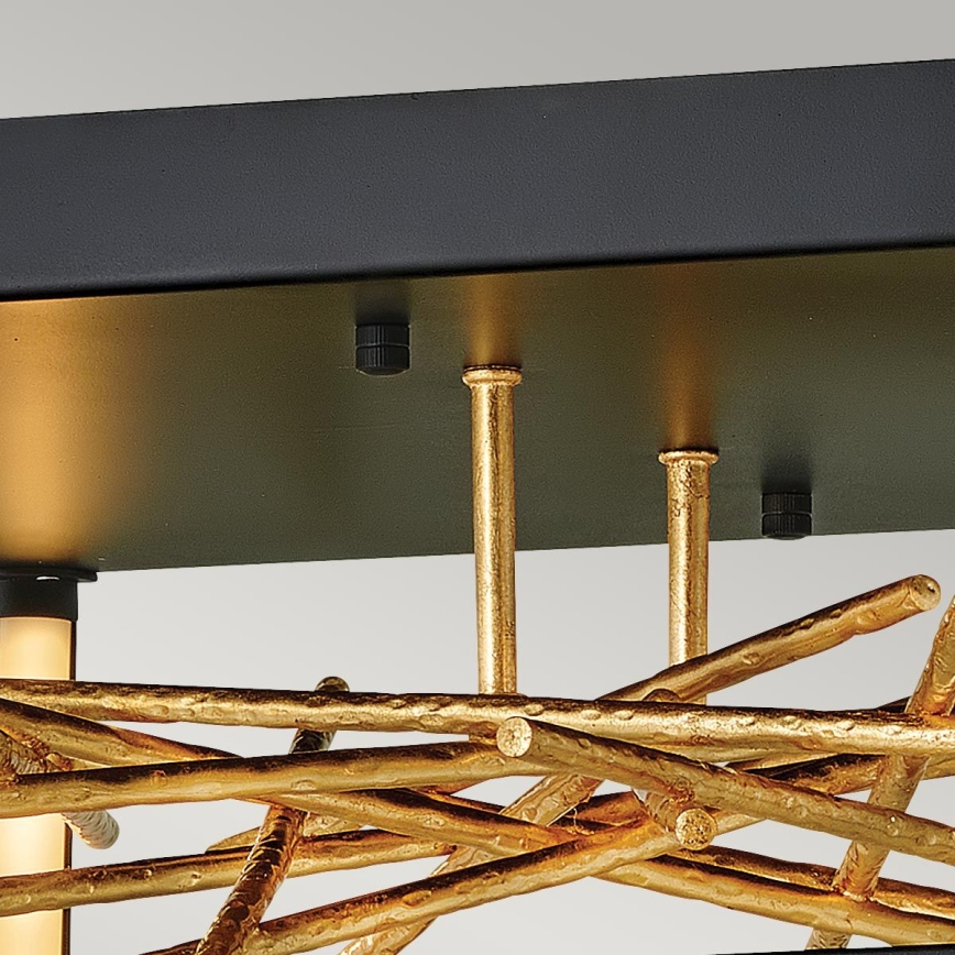 Quintiesse - LED griestu gaismeklis STYX LED/8W/230V melns/zelts