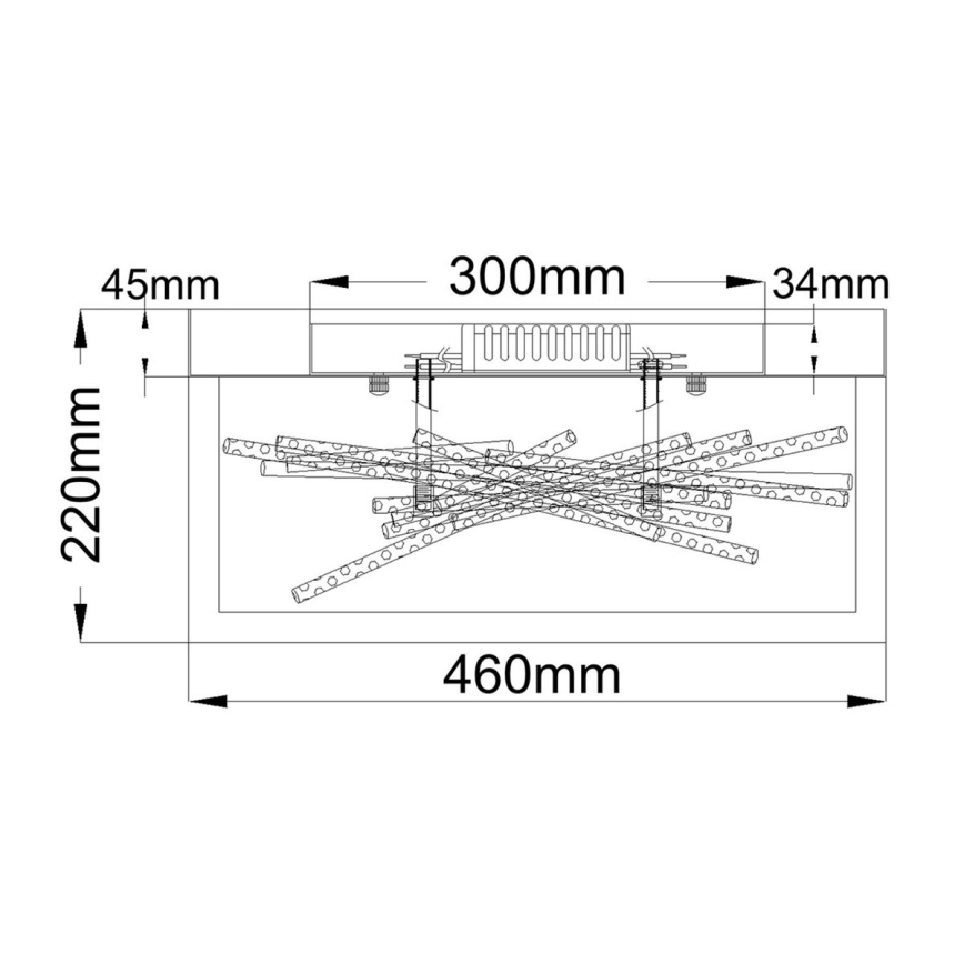 Quintiesse - LED griestu gaismeklis STYX LED/8W/230V melns/zelts
