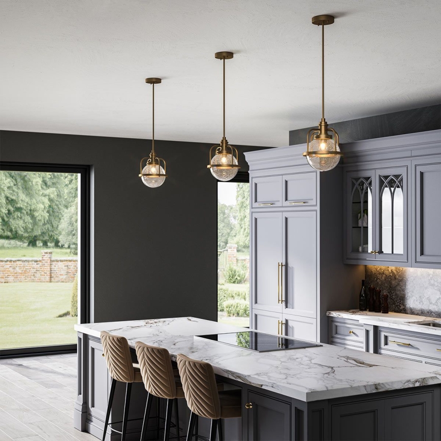 Quintiesse - Āra staba laterna TRIOCENT 1xE27/40W/230V Ø 24 cm IP44 bronzas krāsā