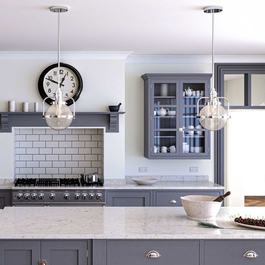 Quintiesse - āra lampa uz stieņa TRIOCENT 1xE27/40W/230V IP44 spīdīgs hroms