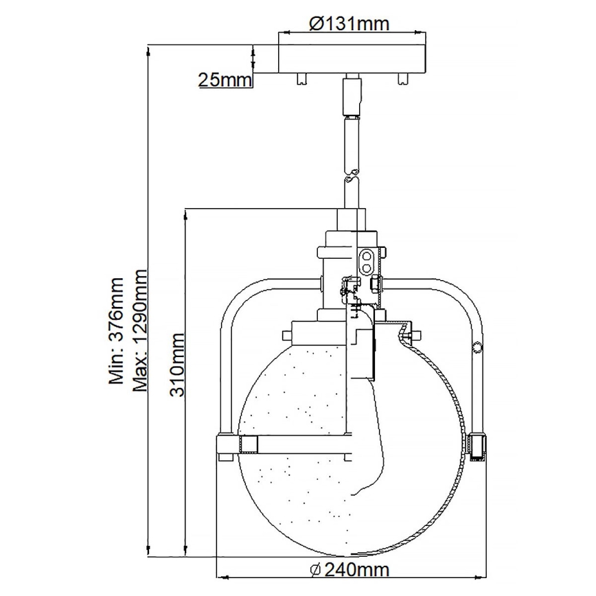 Quintiesse - āra lampa uz stieņa TRIOCENT 1xE27/40W/230V IP44 spīdīgs hroms