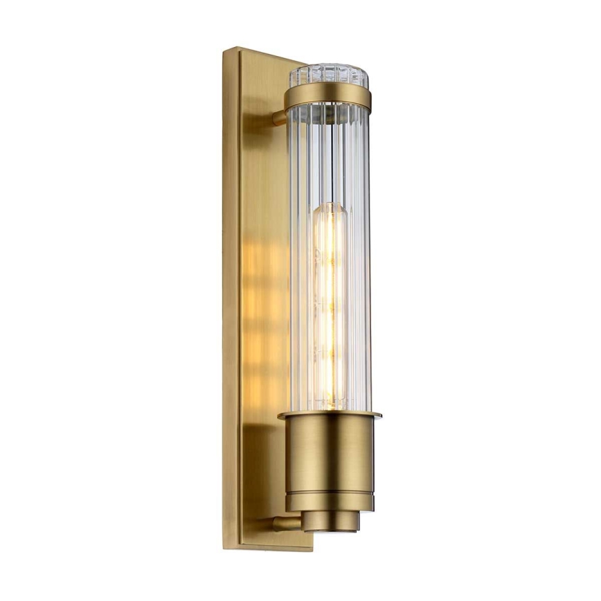 Quintiesse - Vannas istabas sienas gaismeklis WELLINGTON 1xE27/60W/230V IP44 zelta krāsā