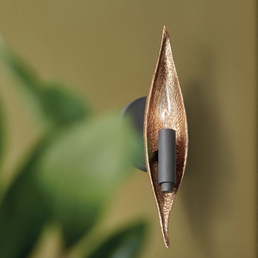 Quintiesse - Sienas gaismeklis WILLOW 1xE14/40W/230V zelta/melna