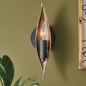 Quintiesse - Sienas gaismeklis WILLOW 1xE14/40W/230V zelta/melna