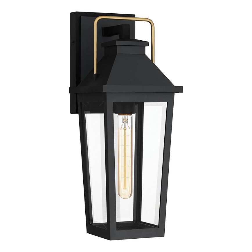Quoizel - Āra sienas lampa BUCKLEY 1xE27/40W/230V IP44 melna