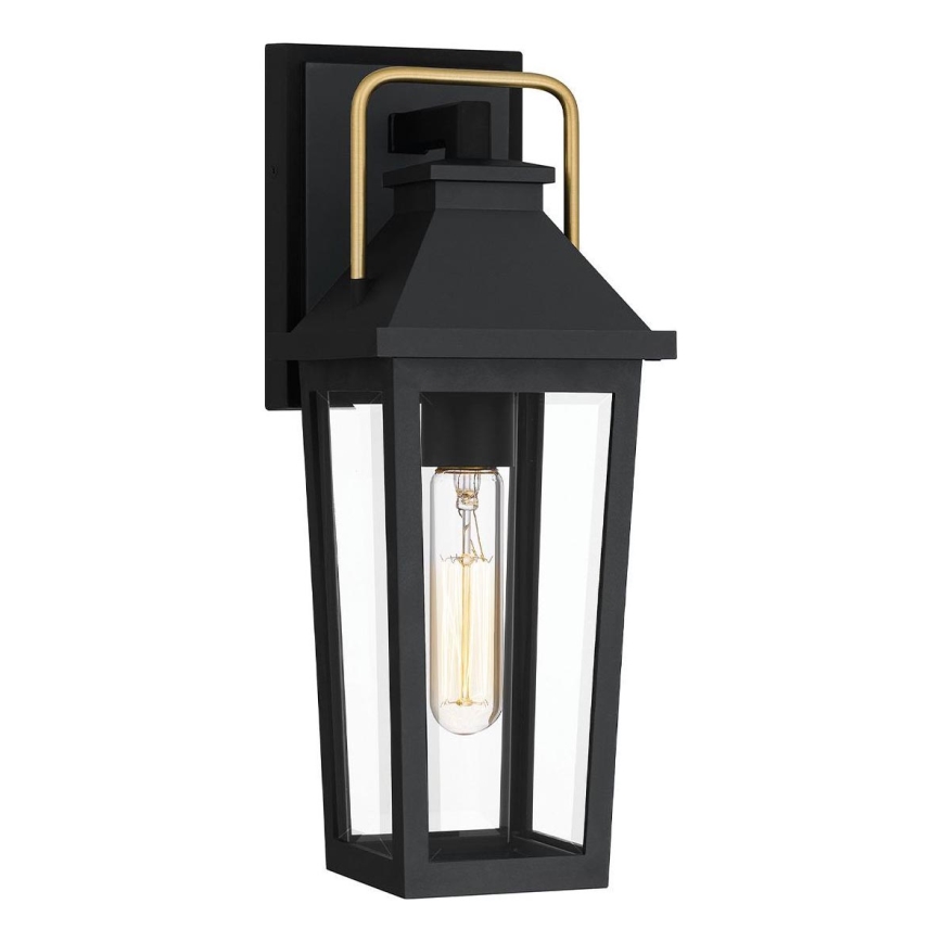Quoizel - Āra sienas lampa BUCKLEY 1xE27/40W/230V IP44 melna