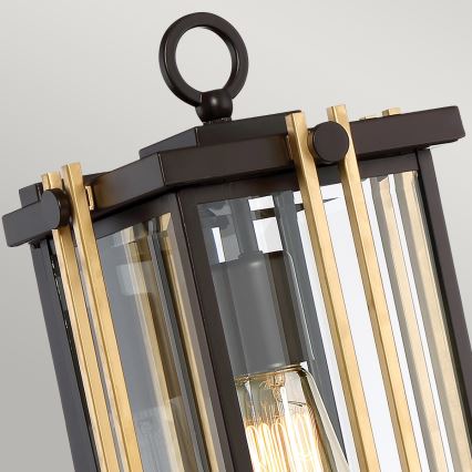 Quoizel - Āra sienas lampa GOLDENROD 1xE27/100W/230V IP44 melna/zelta