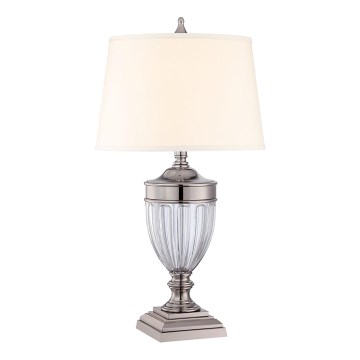 Quoizel - Galda lampa DENNISON 1xE27/60W/230V spīdīgi hromēts