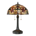 Quoizel - Galda lampa Tiffany KAMI 2xE27/60W/230V