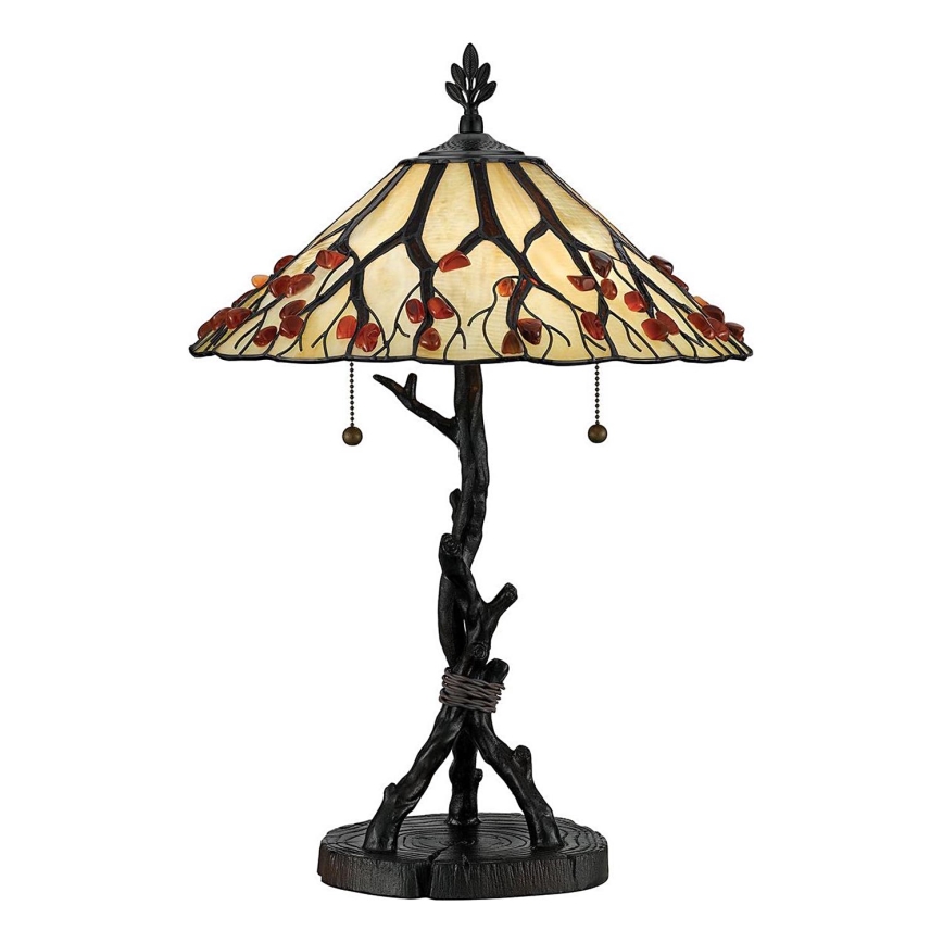 Quoizel - Galda lampa Tiffany WHISPERING 2xE27/60W/230V