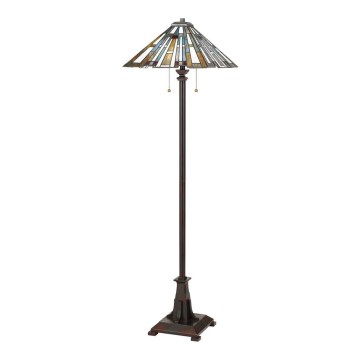 Quoizel - Grīdas lampa Tiffany MAYBECK 2xE27/60W/230V