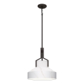 Quoizel - Lustra ar stieni BRECKEN 2xE27/60W/230V melna/marmora dekors