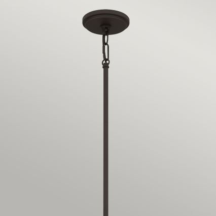 Quoizel - Lustra uz stieņa BRECKEN 2xE27/60W/230V melna/balta