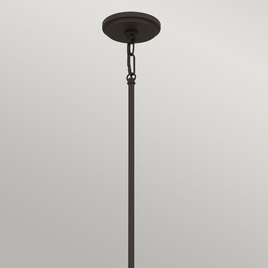 Quoizel - Lustra uz stieņa BRECKEN 2xE27/60W/230V melna/balta
