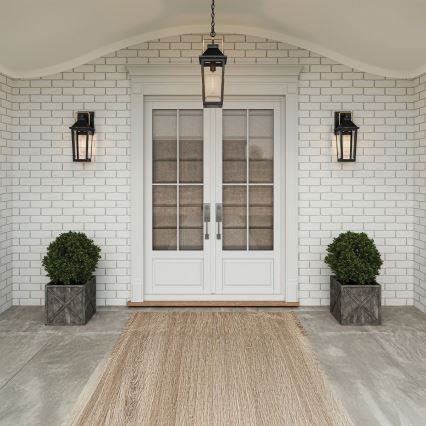 Quoizel - Āra sienas gaismeklis BUCKLEY M 1xE27/40W/230V IP44 melns