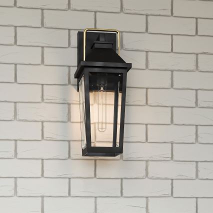 Quoizel - Āra sienas lampa BUCKLEY 1xE27/40W/230V IP44 melna
