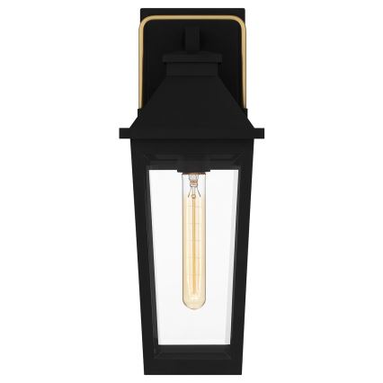 Quoizel - Āra sienas lampa BUCKLEY 1xE27/40W/230V IP44 melna