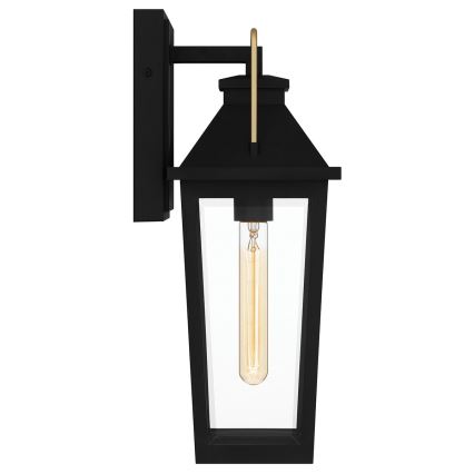 Quoizel - Āra sienas lampa BUCKLEY 1xE27/40W/230V IP44 melna