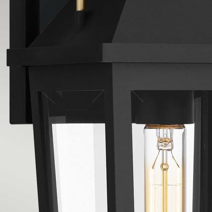 Quoizel - Āra sienas lampa BUCKLEY 1xE27/40W/230V IP44 melna