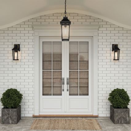 Quoizel - Āra sienas lampa BUCKLEY 1xE27/40W/230V IP44 melna
