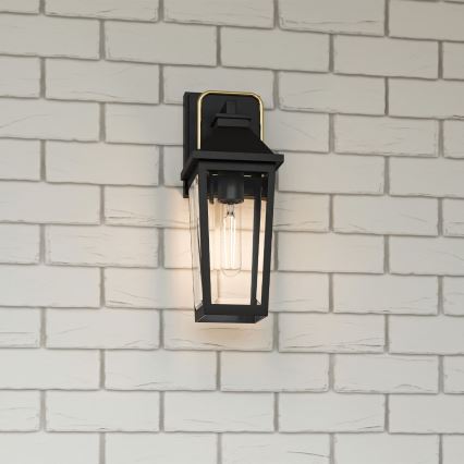 Quoizel - Āra sienas lampa BUCKLEY 1xE27/40W/230V IP44 melna